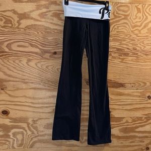 Victoria’s Secret Pink Fold Top Flare Yoga Pants